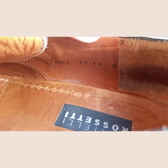 FRATELLI ROSSETTI - Black monk strap oxford shoes - Sz 10D - Picture 11 of 12